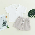Lioraitiin 6M-4Y Toddler Baby Girls 2Pcs Outfits Short Sleeve T-Shirt