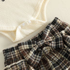 Lioraitiin Infant Girl Baby Outfit Crew Neck Ruffle Short Sleeve Bull