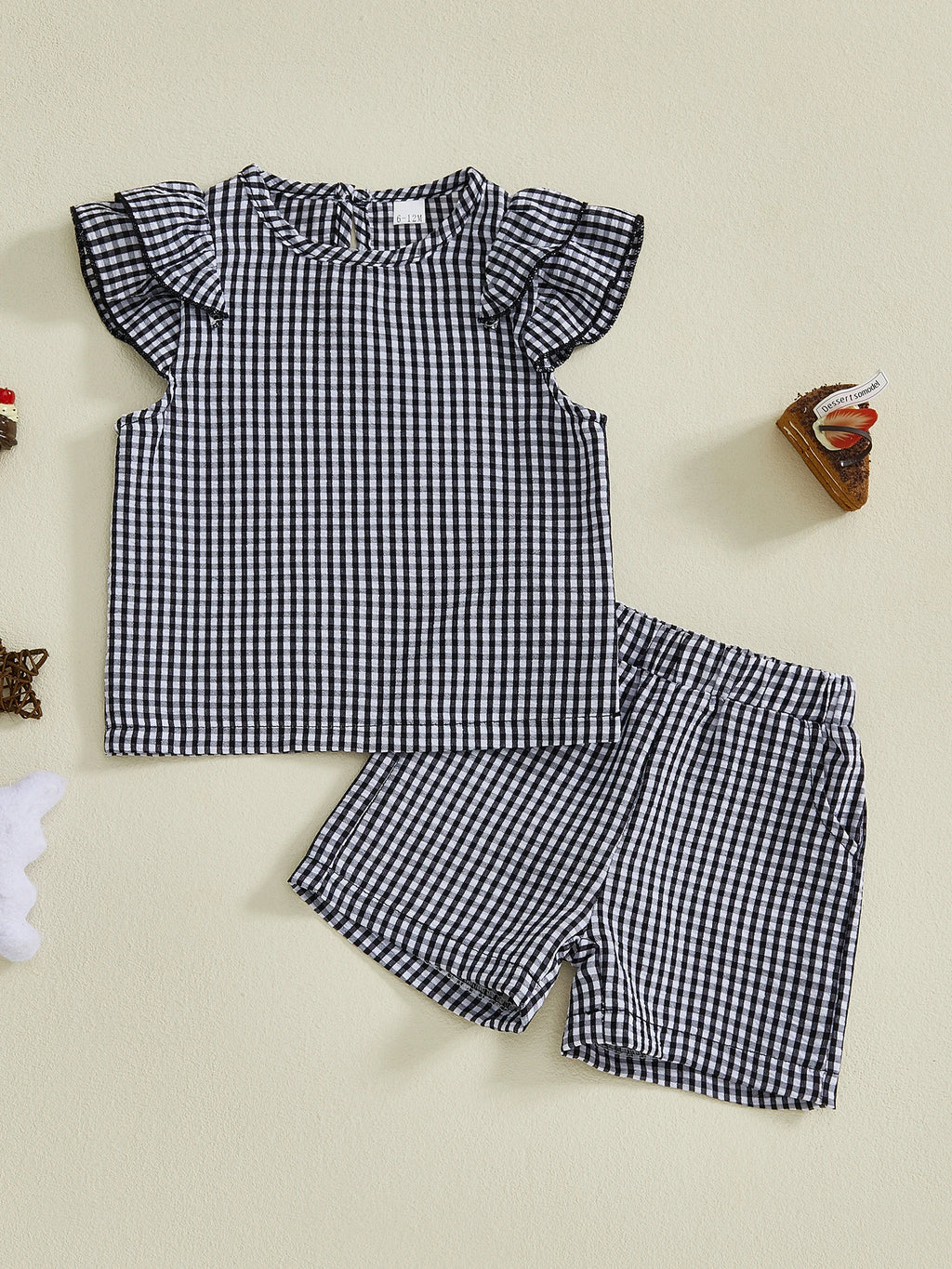 Lioraitiin Toddler Baby Girls Plaid Outfit Fashionable Cute Flying