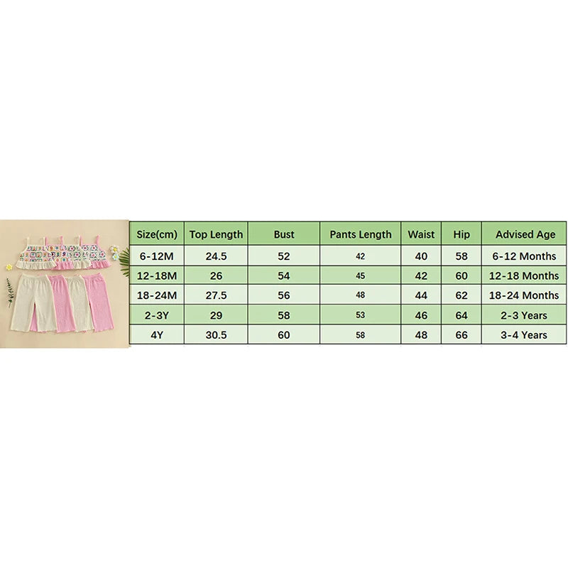 Lioraitiin Toddler Baby Girl Outfit Flower Pattern Ruffled Spaghetti