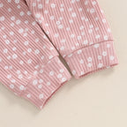 Lioraitiin 1-5Y Toddler Girl Outfits Floral Print Crew Neck Long