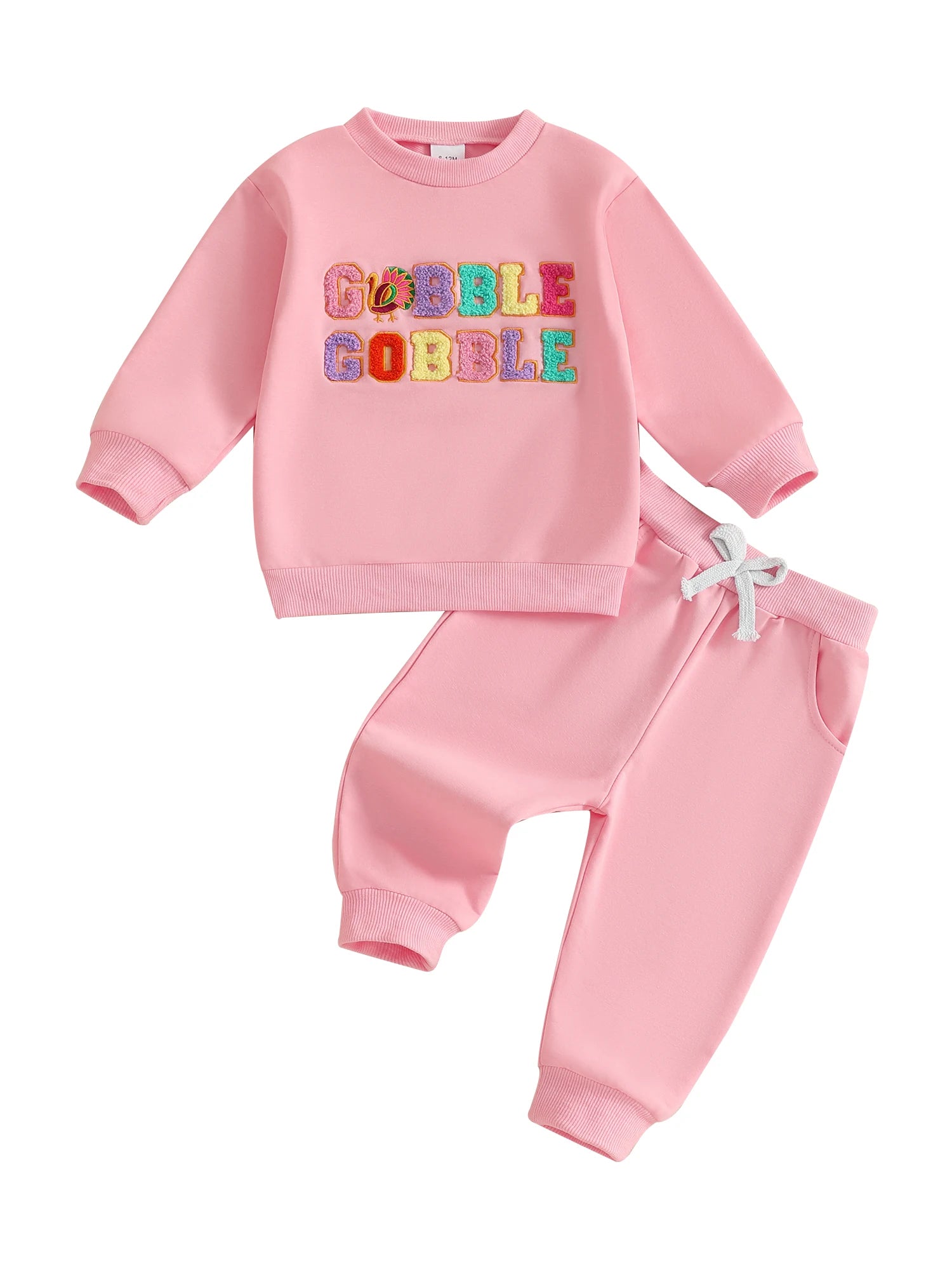 Lioraitiin Toddler Baby Girl 2Pcs Thanksgiving Outfits Long Sleeve