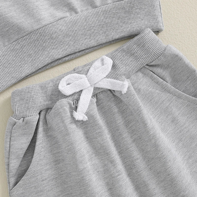 Lioraitiin Toddler Boy Set Contrast Color Long Sleeve Crew Neck