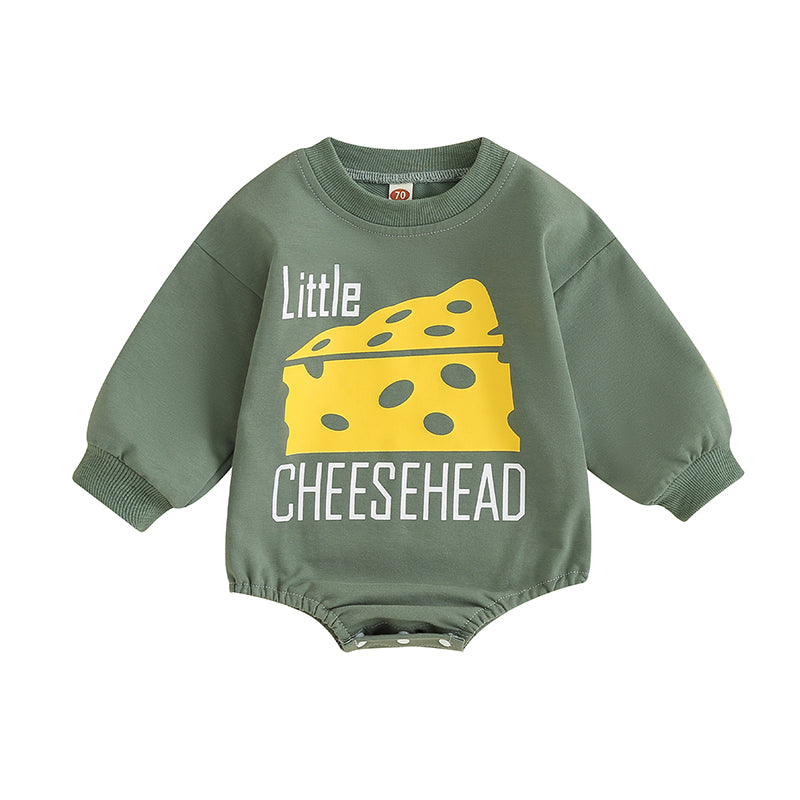 Lioraitiin 0-24M Baby Boy Girl Football Bodysuit Sweatshirt Oversize