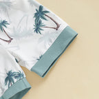 Lioraitiin Toddler Baby Boy Shorts Set Seashell/Tree Tank Tops