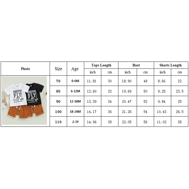 Lioraitiin 0-3Years Toddler Boys Girl 2Pcs Sets Short Sleeve Letter