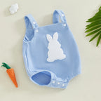 Lioraitiin Newborn Baby Boys Girls Easter Romper Sleeveless Fuzzy