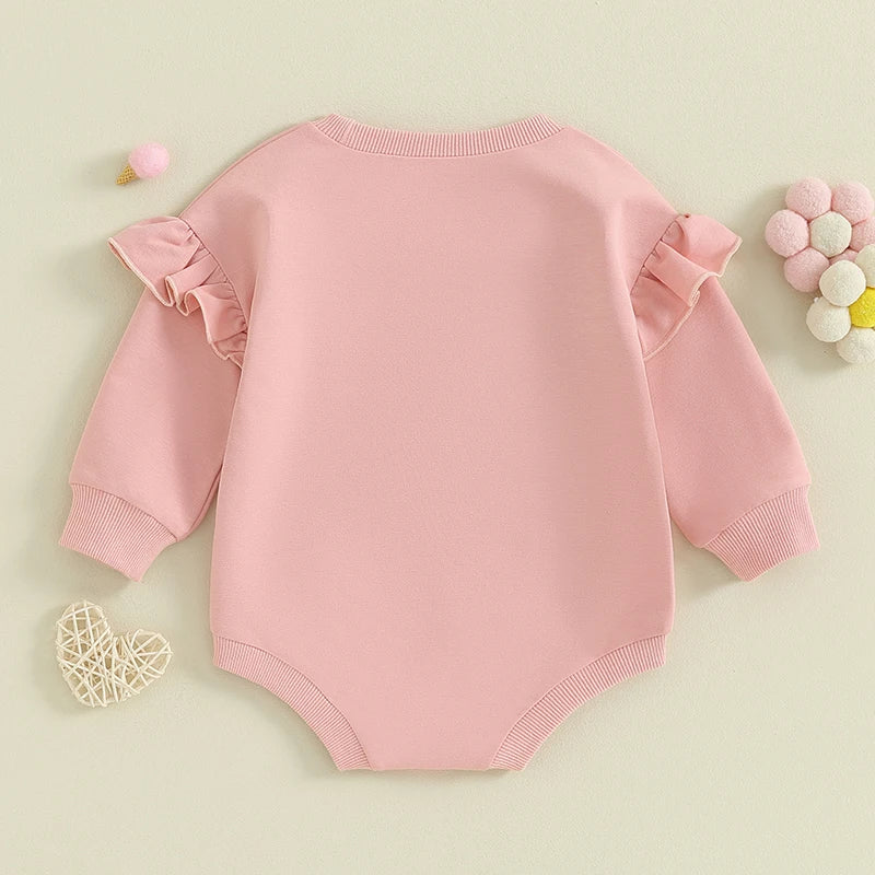 Lioraitiin 0-18M Daddys Girls Newborn Baby Ruffle Long Sleeve