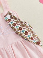 Lioraitiin Toddler Baby Girl Easter Romper Adorable Bunny Themed