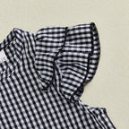 Lioraitiin Toddler Baby Girls Plaid Outfit Fashionable Cute Flying