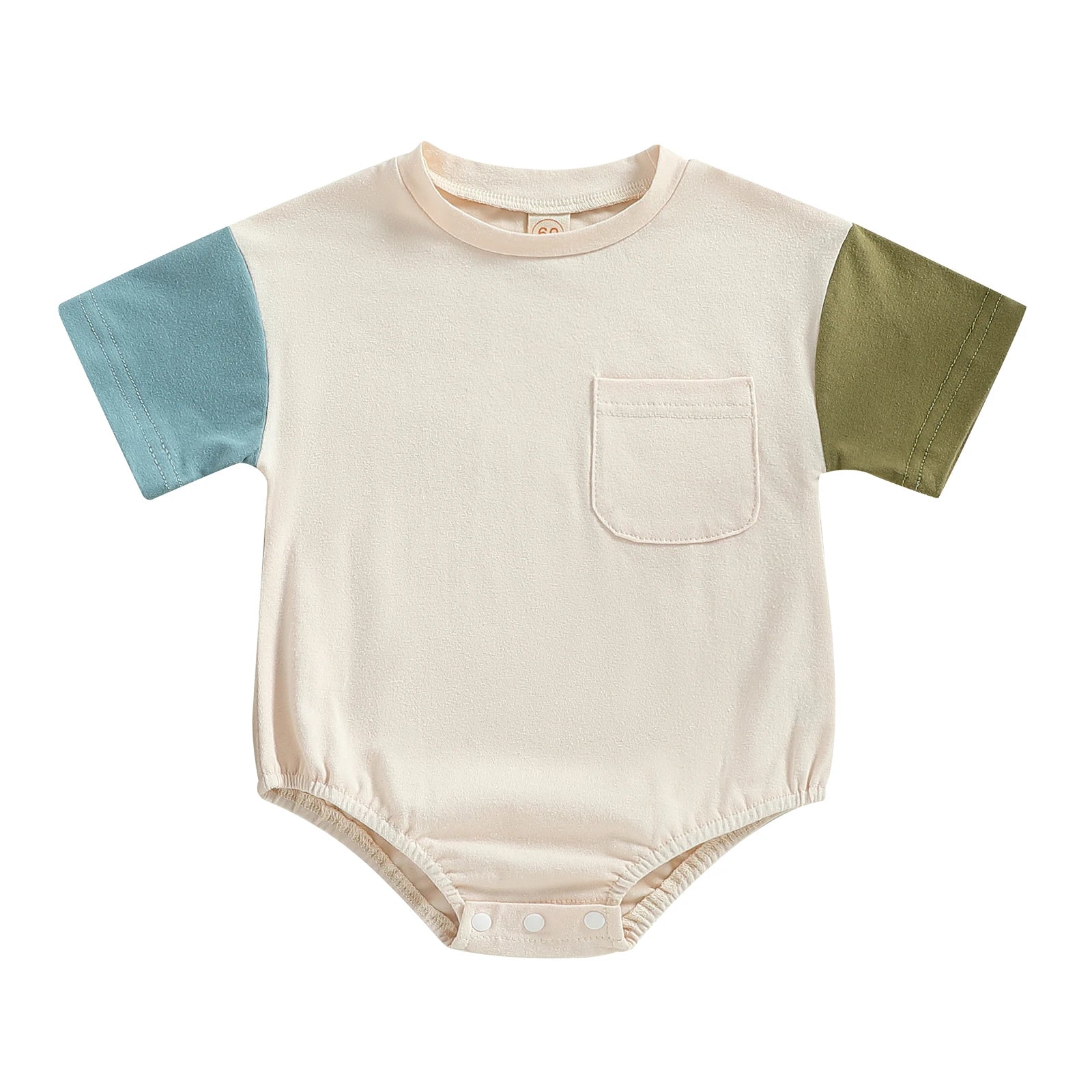 Lioraitiin 0-24M Kid Girl Boy Girl Bodysuit Short Sleeve Round Neck