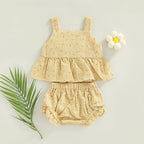 Lioraitiin Infant Baby Girl Outfits Suit Plaid Pattern Floral Printed