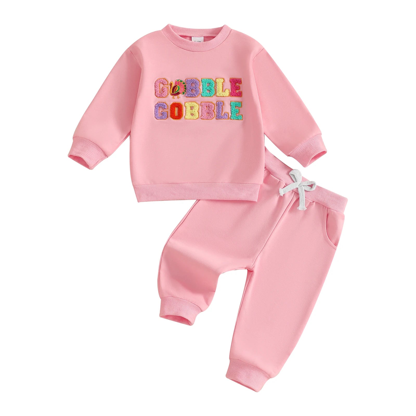Lioraitiin Toddler Baby Girl 2Pcs Thanksgiving Outfits Long Sleeve