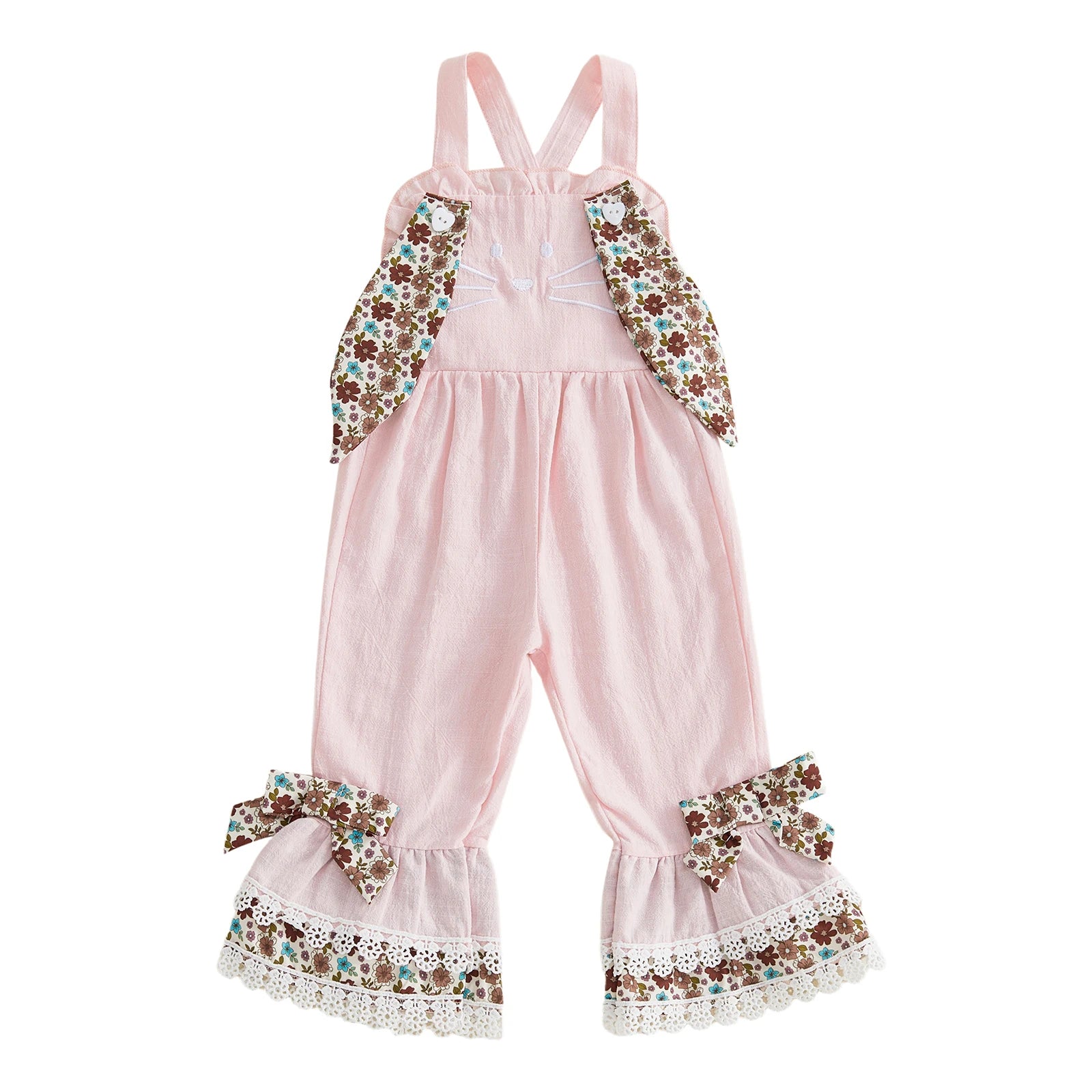 Lioraitiin Toddler Baby Girl Easter Romper Adorable Bunny Themed