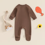 Lioraitiin Baby Boys Girls Jumpsuits Long Sleeve Round Neck Rompers
