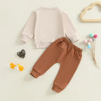 Lioraitiin Toddler Baby Boy Outfit Letter Print Long Sleeve