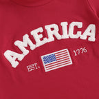 Lioraitiin Toddler Boy 4th of July Outfit Letter Embroidery Short