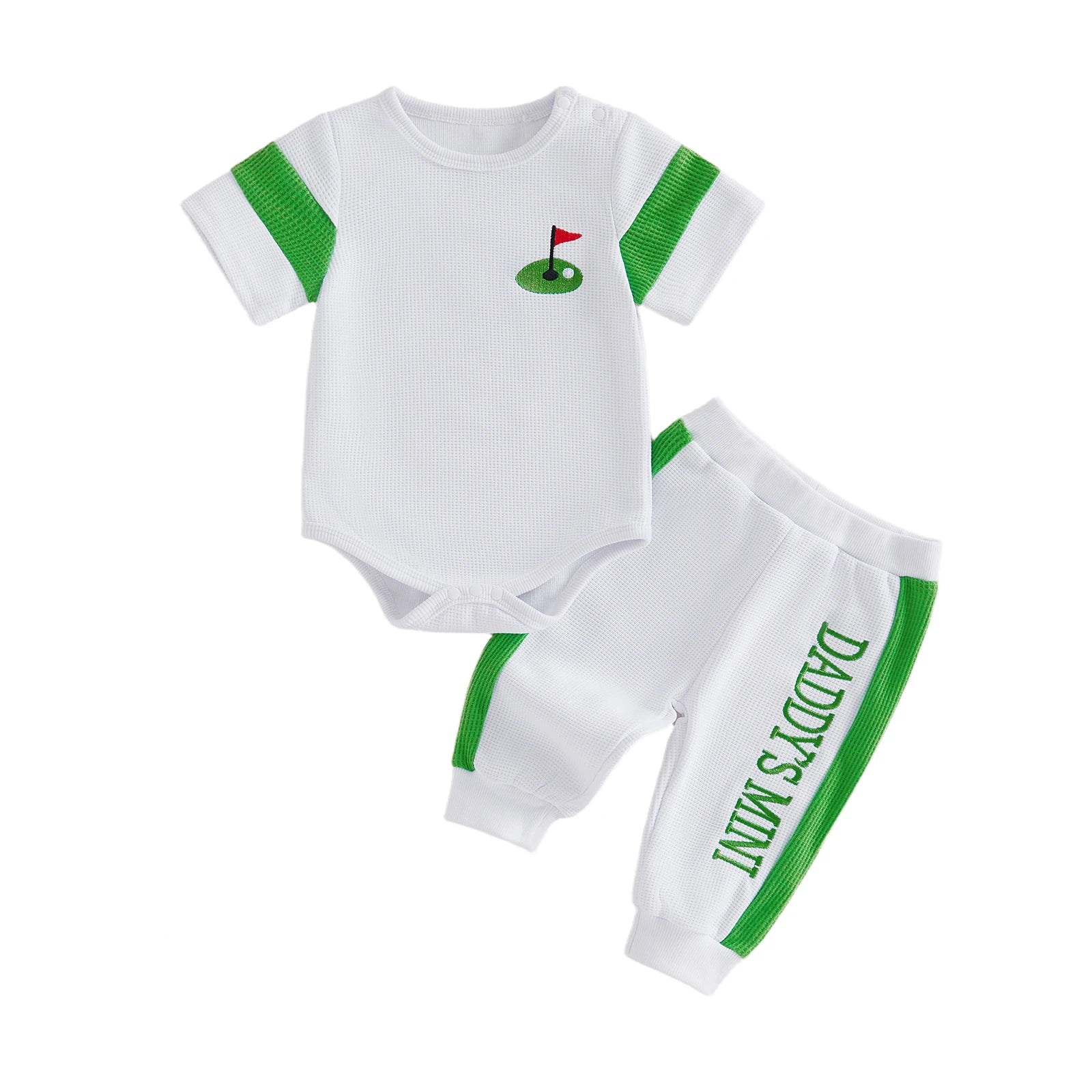 Lioraitiin Baby Boy Outfit Golf/Cartoon Bear Pattern Crew Neck Short
