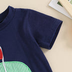 Lioraitiin Toddler Boys Outfits Golf Embroidered Short Sleeve Tops