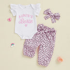Lioraitiin Baby Girls Outfits Short Sleeve Letter Print Romper with