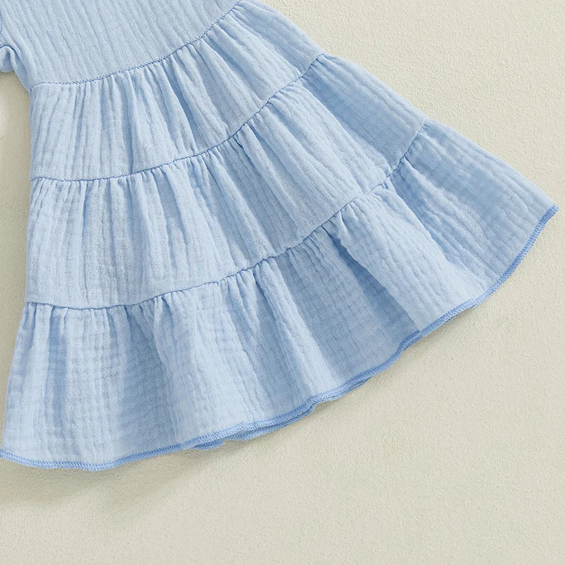Lioraitiin Toddler Girl Set Sleeveless Smocked Lacing Strap Camisole