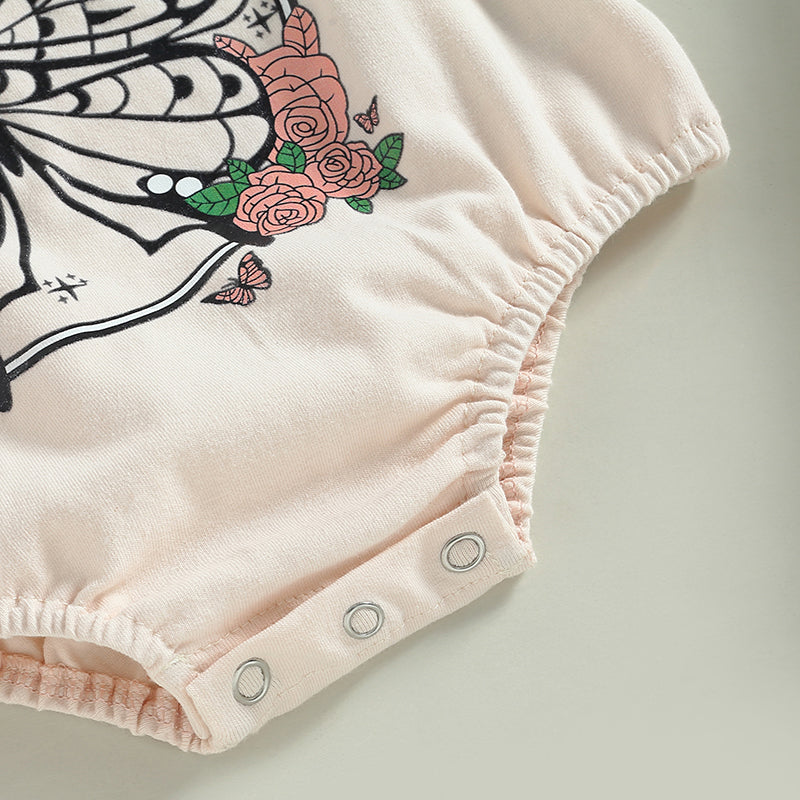 Lioraitiin 0-18M Infant Baby Girl 2Pcs Bodysuit Short Sleeve Letters