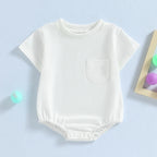Lioraitiin 0-24M Infant Baby Girls Boys Bodysuit Short Sleeve Crew