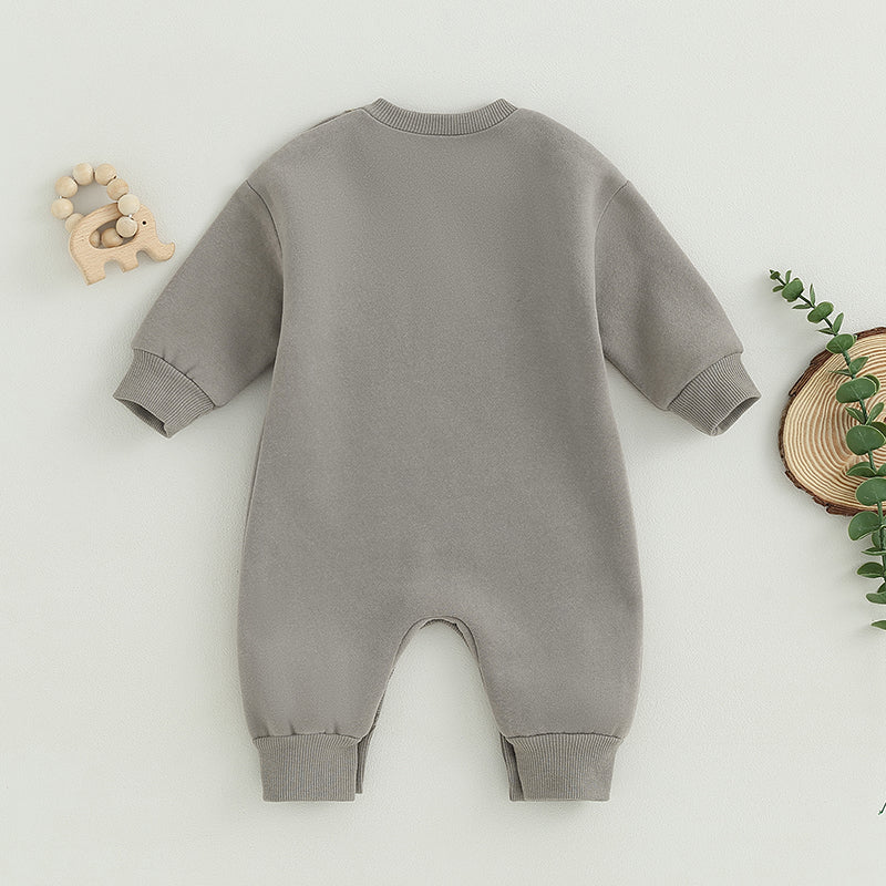 Lioraitiin 0-18M Infant Baby Boys Girl Jumpsuit Cute Letter