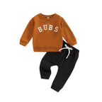 Lioraitiin 0-3Years Toddler Baby Boys Letter Print Round Neck Long