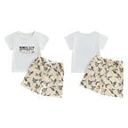 Lioraitiin Toddler Baby Boy Duck Outfit Short Sleeve T-shirts Elastic