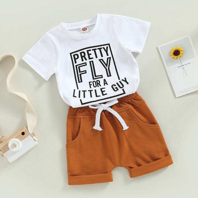 Lioraitiin 0-3Years Toddler Boys Girl 2Pcs Sets Short Sleeve Letter