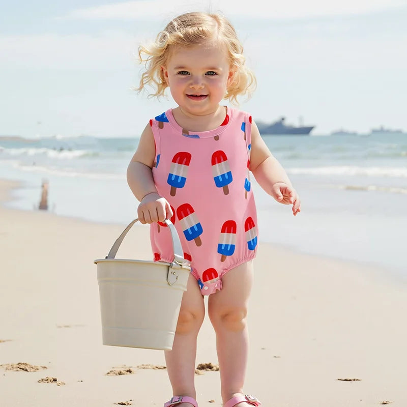 Lioraitiin Newborn Baby Boys Fourth of July Romper for Girls Cute