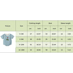 Newborn Baby Boy Romper Short Sleeve Round Neck Stripes Print