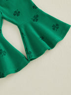 Lioraitiin Baby Girls Irish Day Outfits Long Sleeve O Neck Letter