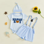 Lioraitiin Baby Boys Shorts Outfits Short Sleeve O Neck Letter