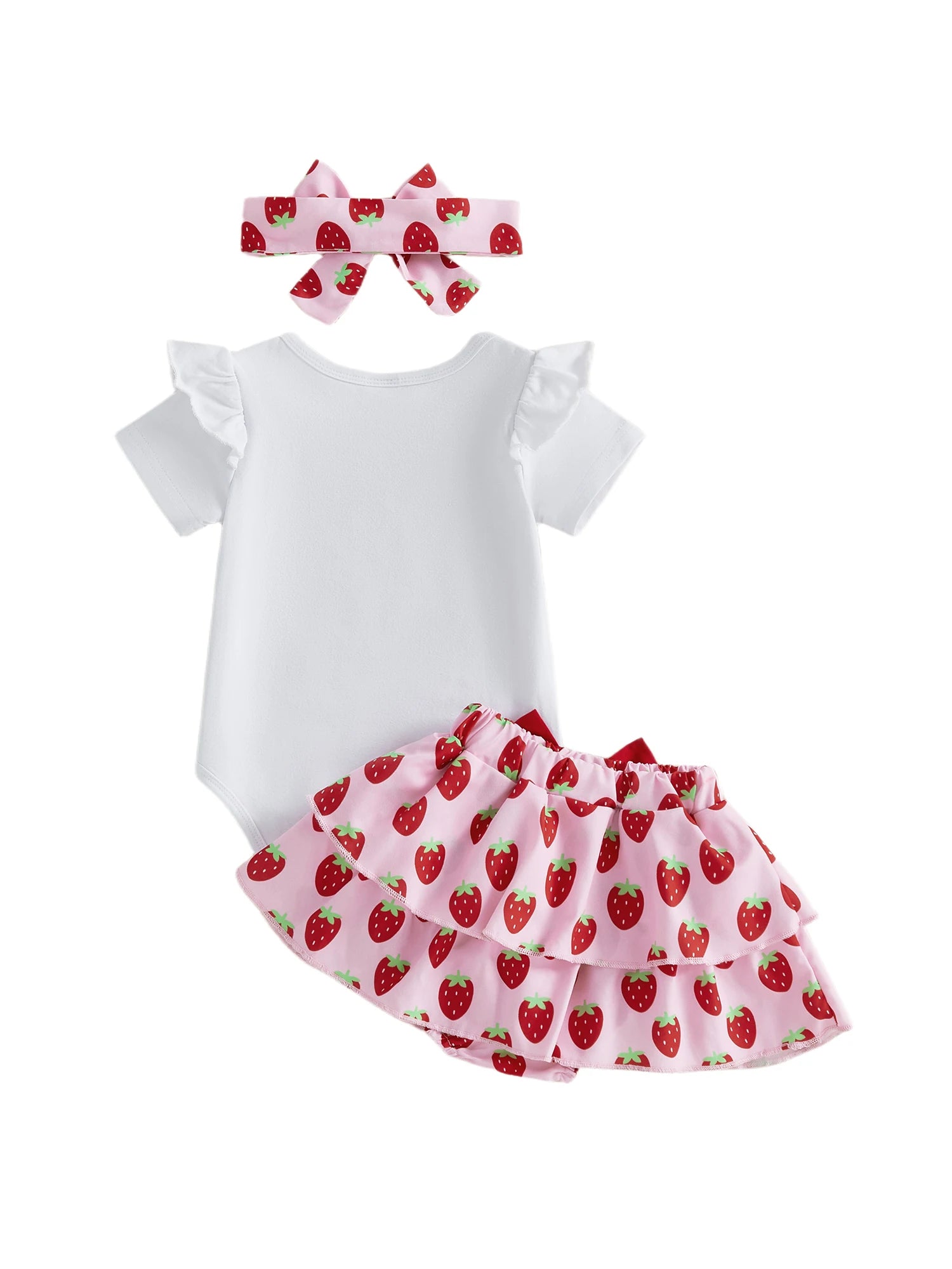 Lioraitiin Baby Girls Shorts Set Short Sleeve Letters Print Romper