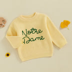 Lioraitiin 2 Colors Toddler Kids Baby Boys Sweater Letter Embroidery