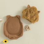 Lioraitiin Baby Boys Halloween Wolf Costume Plush Patchwork
