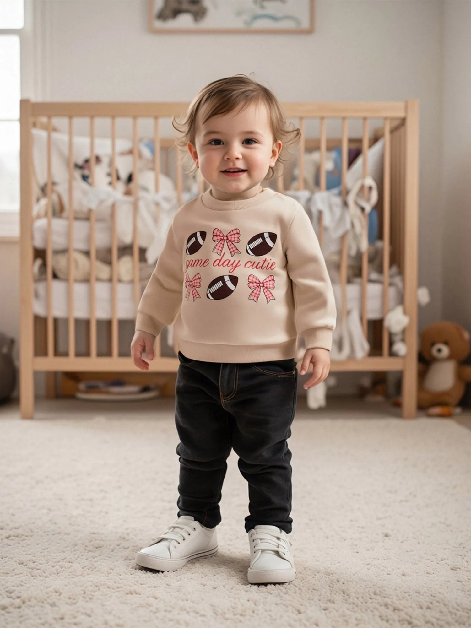 Lioraitiin Kids Boys Girls Sweatshirt Long Sleeve Crew Neck Letters