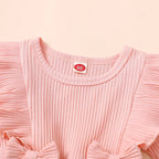 Lioraitiin Baby Girls 2 Piece Outfits Floral Mesh Patchwork Ruffles