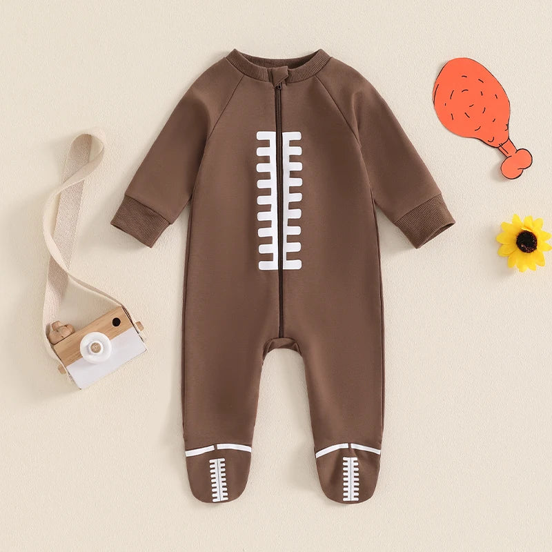 Lioraitiin Baby Boys Girls Jumpsuits Long Sleeve Round Neck Rompers