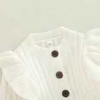 Lioraitiin 0-18M Baby Girl’s Knitted Long Sleeve Jumpsuit Fashion