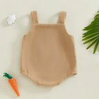Lioraitiin Newborn Baby Boys Girls Easter Romper Sleeveless Fuzzy