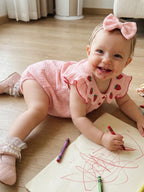 Baby Girls 2 Piece Outfits Adorable Strawberry Embroidery Flying