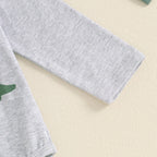 Lioraitiin Baby Boys Outfit, Long Sleeve Crew Neck Dinosaur Print