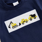 Lioraitiin Toddler Baby Boy Shorts Set Tractor Embroidery Short