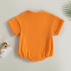 Lioraitiin 0-24M Baby Boys Girls Rompers Solid Short Sleeve O-neck
