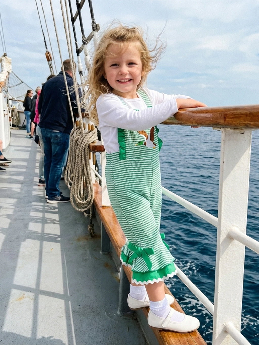 Lioraitiin ï»¿Little Girls Overalls Adorable Duck Embroidery Striped