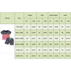 Lioraitiin Toddler Baby Boy 4th of July Outfits O-Neck Short Sleeve