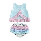 Lioraitiin Toddler Baby Girl Outfits Sleeveless Golf Embroidery Tank